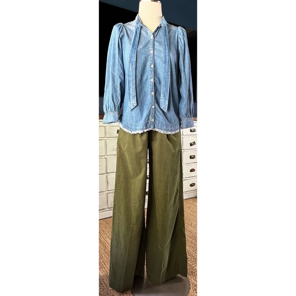 Anthropologie Pilcro Tie Neck Blouse XXS - Picture 11 of 16